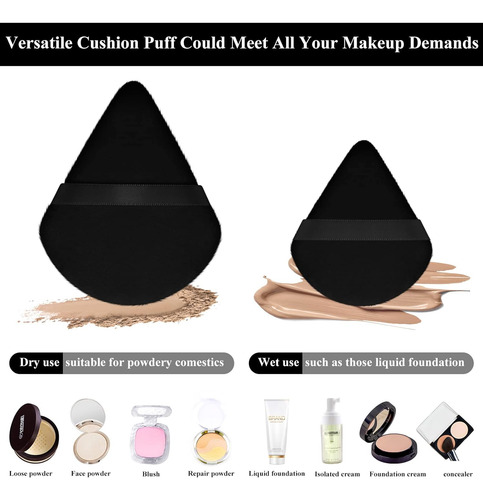 12 Unidades De Maquillaje En Forma De Triángulo En Forma De