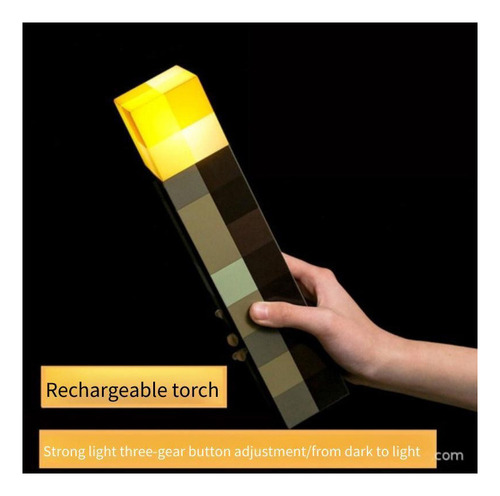 Minecraft Redstone Linterna 12led Luz Nocturna