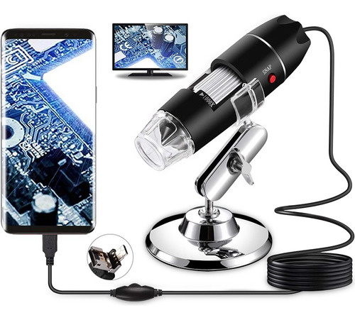Microscopio Electrónico Portátil Con Lupa Led 1000x