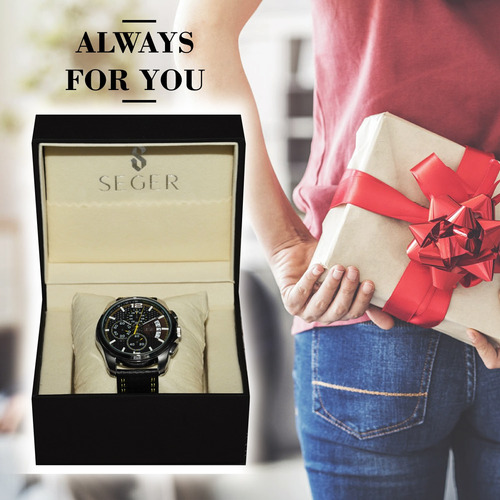 Imagen 2 de 10 de Reloj Hombre Seger 9106 Original Eeuu Elegante Casual Lujoso