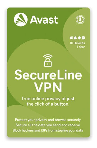 Vpn Avast Secureline Vpn  2024 - 10 Dispositivos - 1 Año