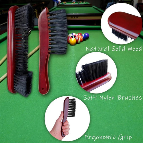 Juego De Cepillos Para Mesa De Billar, Cerdas De Nailon