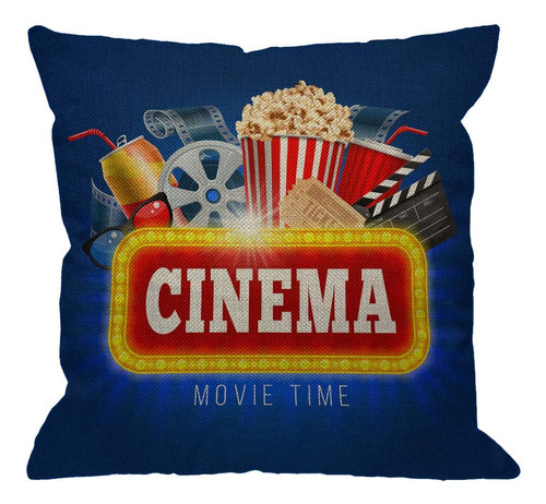 Funda De Almohada De Cine, Palomitas De Maíz, Bebida, ...