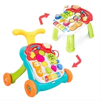 Comprar Caminador Leon Y Andador Con Bandeja De Comer Para Bebes Color Rosa