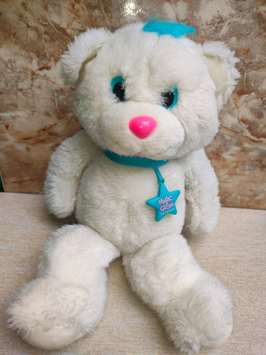 Magic Glow Friend Peluche.cremita Y Osito Cariñoso Blanco Y Rosa