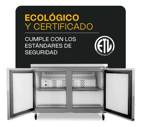 Mesa Refrigerada Bajo Barra Merbaj-48 Rhino Color Gris