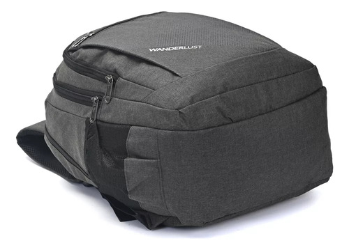 Mochila Wanderlust Porta Notebook Original Reforzada Gris