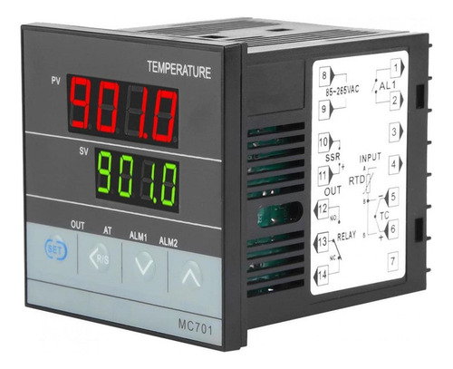 Controlador De Temperatura Pid Digital Mc701 Tipo K Pt100