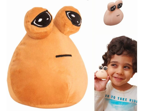 Pou Peluche Mi Mascota Alien Tiktok + Muñeco Mini Regalo!