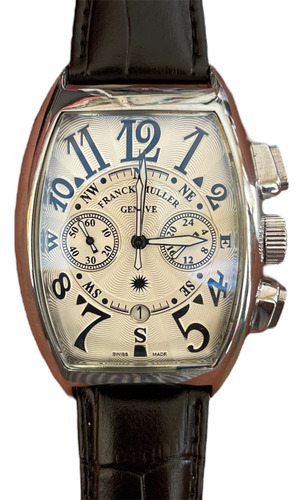 Reloj Franc.k Mulle.r Casablanca Cronógrafo Mov Cuarzo 40mm Negro Plateado Blanco (Usado)
