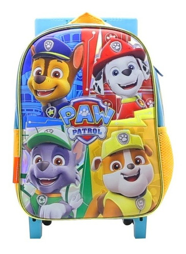 Mochila Carro Jardin Paw Patrol Patrulla Canina 12 Pulgadas