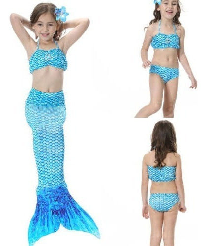 Conjunto De Bikini De Cola De Sirena Para Niños Y Niñas