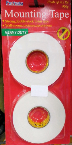 Pack 2x Cinta Doble Contacto Cuadros Muros Adhesivo