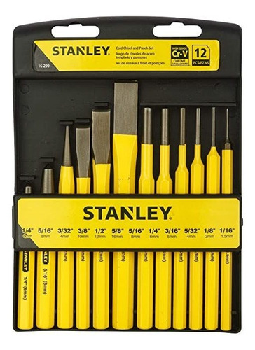 Stanley 16-299 De 12 Piezas Punch  Cincel Kit