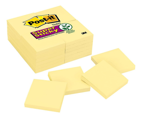 Bloque adhesivo Post-it 654-24SSCY amarillo