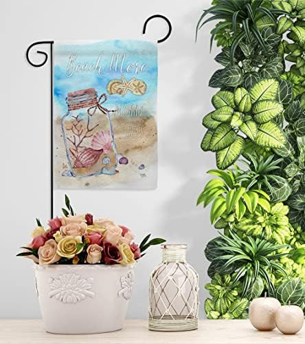 Breeze Decor Beach More Garden Flag Set Soporte De Pared Con
