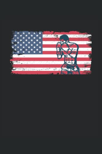 Boxeo America Bandera Boxer: Cuaderno Punteado Regular -6  X