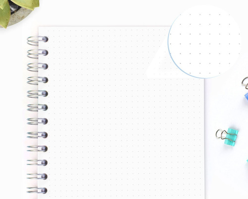 Libreta Espiral Pasta Dura Con Stickers, Tipo Bullet Journal