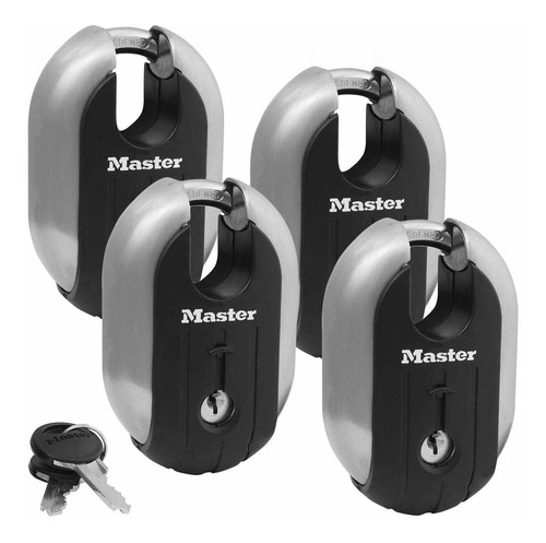 Master Lock 3 Candados De Titanio Para Puerta De Remolque 2-