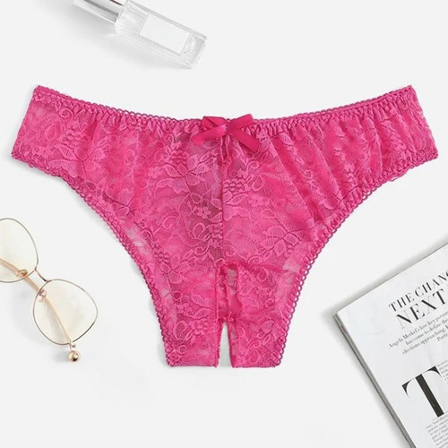 Braguitas De Encaje Floral Para Mujer, 1 Pieza, Sin Entrepie