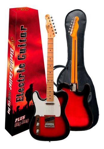 Guitarra Vintage Telecaster Sx Ftl-50 Para Zurdos + Funda