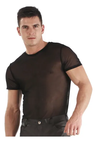 Remera transparente negra sales