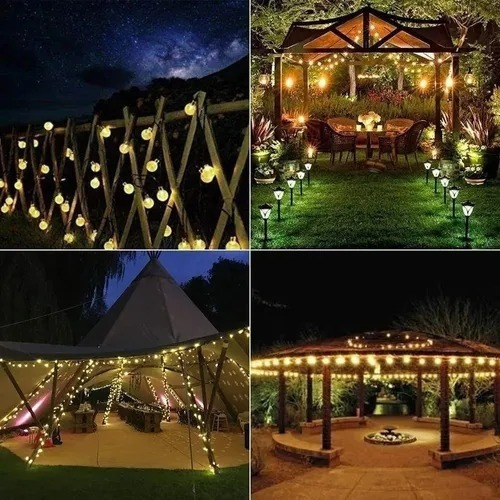 Luz Led Serie 7m 50 Focos Decorativos Luz Solar