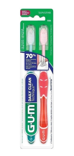 Gum Cepillo Dental Technique Daily 535 Suave X 2 Unidades