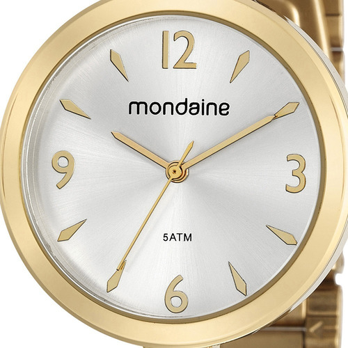 Relógio Mondaine Feminino Mulher Analógico Dourado Pulseira De Aço Fino Pequeno Luxo Com Caixa Garantia + Nota Fiscal
