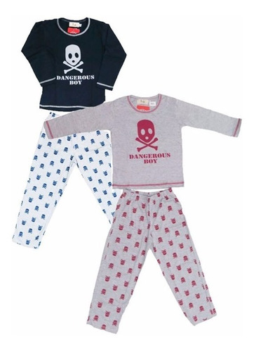 Pijama Invierno Infantil Varon Manga Larga 2-14 Childrens