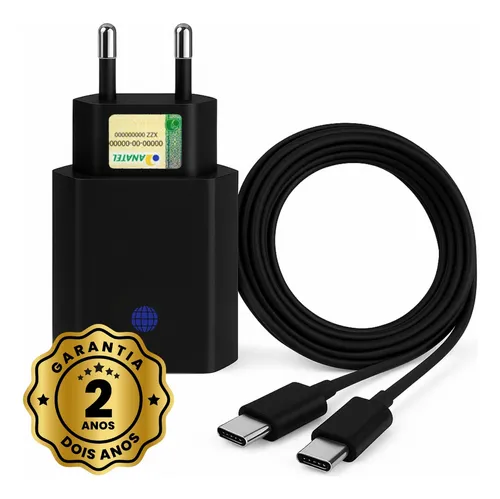 Carregador Compativel Com Samsung Galaxy S25 S24 S23 S21 S20 Fe P...