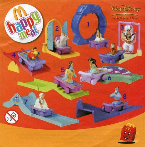 Aladdin Mcdonalds 2004 Colección Completa - 8 Muñecos (Usado)