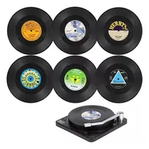 Comprar Posavasos Estilo Disco Vinilo Base Estilo Toca Disco Disco Vinilo Negro