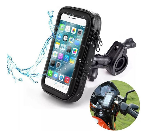 Suporte Celular Gps Bike Moto Bicicleta A Prova D'água Ziper