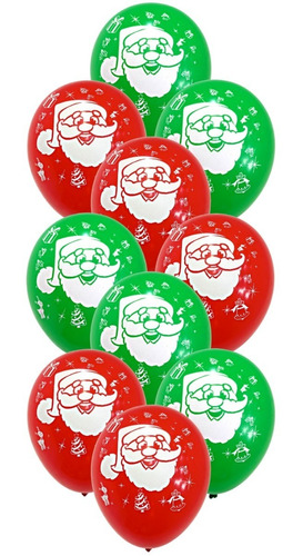 Globos Papa Noel Impresos X 10u