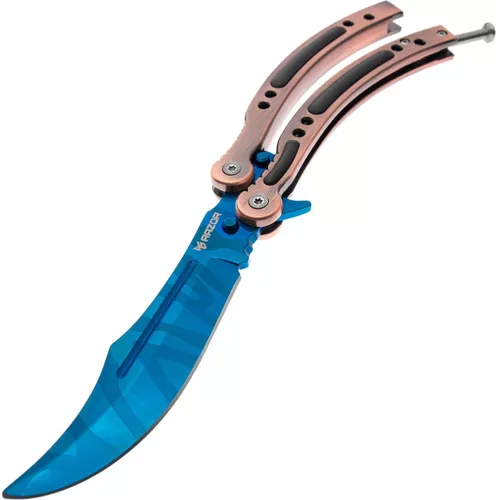 Navaja Mariposa CSGO Counter Strike Blue Steel JKR jkr0539 csgo — Coronel  Airsoft - Tienda de airsoft, equipamiento, cuchillería y supervivencia