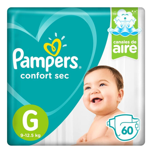 Pampers Confort Sec  G (9 A 12.5 Kg) - X60