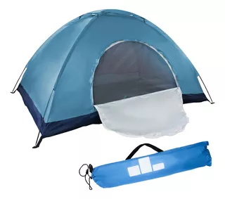 Casa Tienda De Campaña Impermeable 2 Personas Iglu Campismo Azul