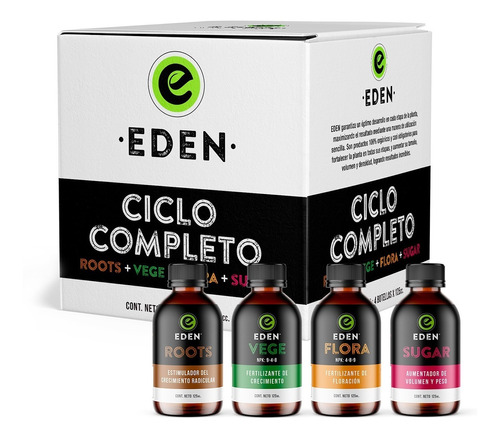 Eden Ciclo Completo Fertilizantes Todas Las Etapas 125cc