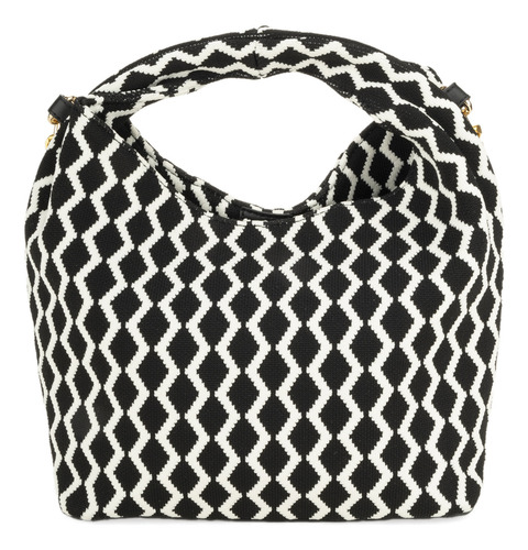 Bolsa Hobo 2 En 1 Cloe Dokoni Mediano Color Negro
