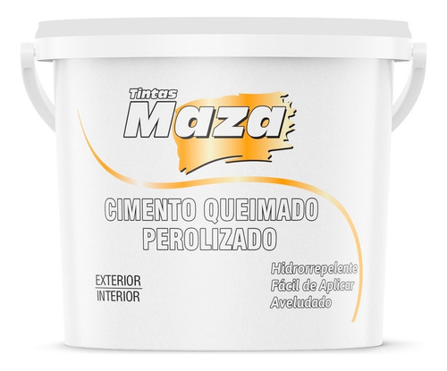 Efeito Cimento Queimado Perolizado Aveludado  Maza 1,2kg Cor Branco