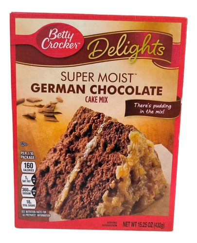 Mezcla Betty Crocker, German Chocolate. Importada. 432 Gr.