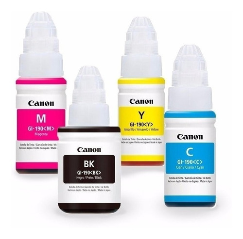 4 Tintas Canon Gi-190 Original G1100 G2100 G3100 G4100
