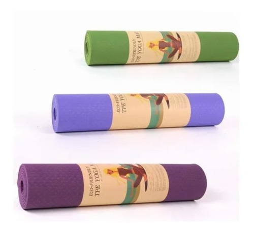 Pack X2 Colchoneta Mat Yoga Manta Deporte Ejercicio