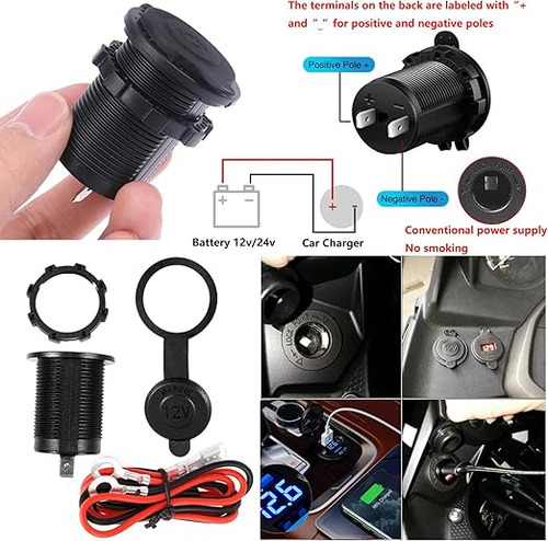 Kit Enchufe Toma 12v 24v Auto Bus Camión Camper Embarcación