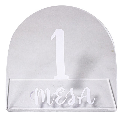 Soporte Para Números Mesa Acrílico Transparente Vinil 10pz