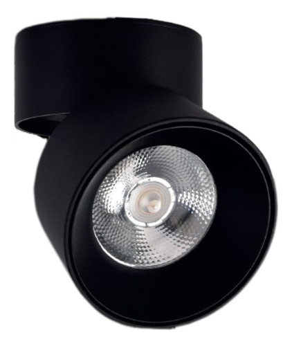 Lámpara Led Spot Negro Giratorio Luz Cálida / Sobreponer 30w