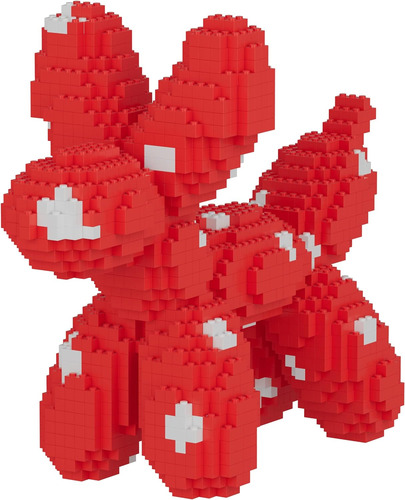 Bdydt Animal Red Balloon Dog Micro Builds Blocks Set2787pcs