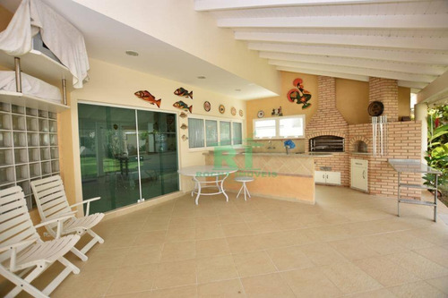 Imagem 16 de 30 de Casa Na Praia, Condomínio Fechado, Alto Padrão, 6 Suítes, Piscina, Churrasqueira, 4 Vagas, Acapulco, Guarujá. - Ca0283