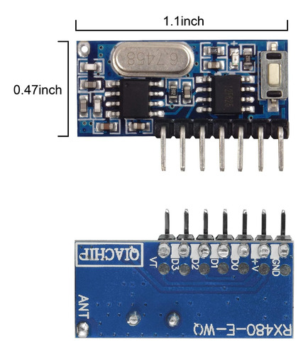Interruptor De Control Remoto Inalámbrico De 433 Mhz, Mini R